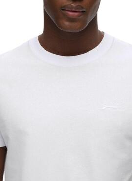 T-shirt Superdry Essential Logo blanc pour homme
