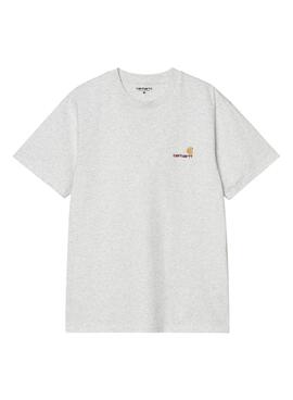 Maillot Carhartt American Script gris pour homme