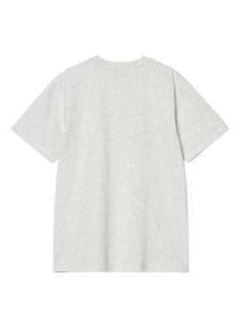 Maillot Carhartt American Script gris pour homme