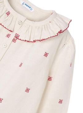Blouse Mayoral à col volant imprimé pour fille