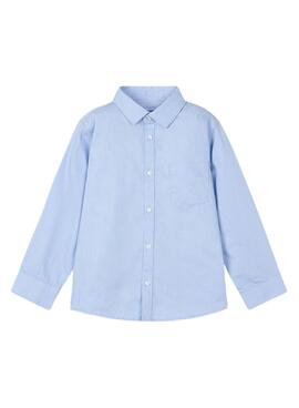 Chemise basique à rayures bleues pour garçon de la marque Mayoral