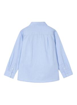 Chemise basique à rayures bleues pour garçon de la marque Mayoral