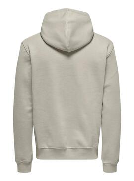 Sweatshirt Only and Sons Curated grise pour homme.