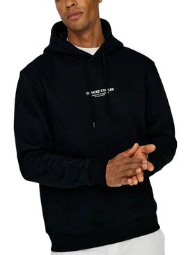 Sweat à capuche Only and Sons Curated noir pour homme