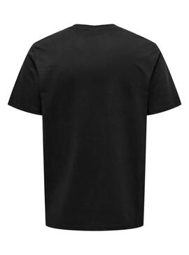 T-shirt Only and Sons Dawson noir pour homme