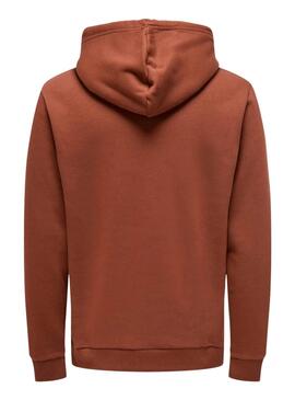 Sweat-shirt Only and Sons Dawson en taupe pour homme.