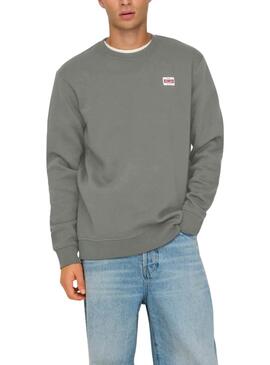 Sweat à capuche Only and Sons Dawson vert pour homme