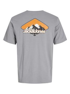 T-shirt Jack and Jones Mine gris pour homme