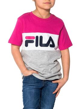 T-Shirt Fila Classic Logo Rose Fille