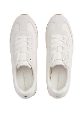 Chaussures Tommy Hilfiger Heritage Runner blanches pour femmes
