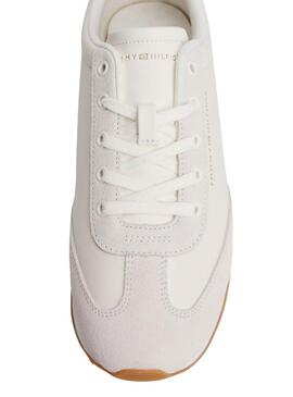 Chaussures Tommy Hilfiger Heritage Runner blanches pour femmes