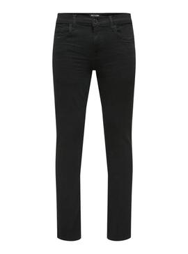 Pantalon noir Only and Sons Loom pour homme.
