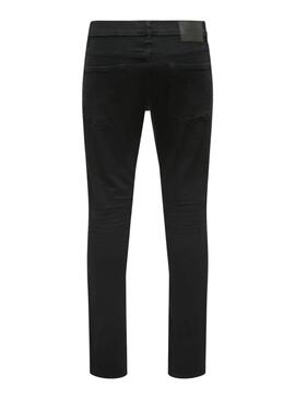 Pantalon noir Only and Sons Loom pour homme.