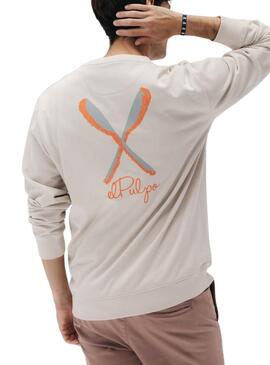 Sweatshirt El Pulpo Palas beige pour homme