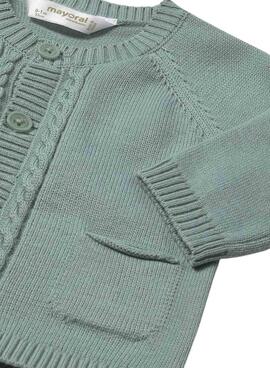 Ensemble Mayoral 3 pièces tricot vert pour bébé