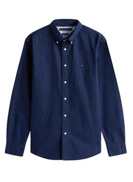 Chemise Tommy Hilfiger Solid Heritage Oxford bleu marine pour homme