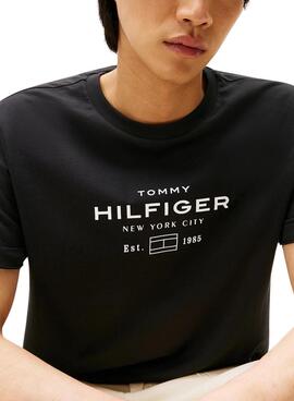 T-shirt Tommy Hilfiger Stack noir pour homme