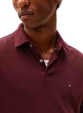 Polo Tommy Hilfiger 1985 bordeaux pour homme