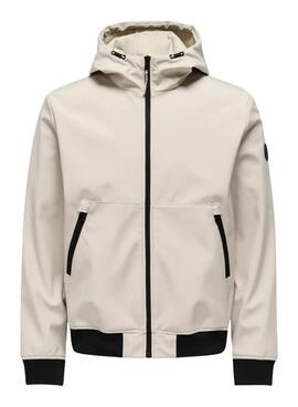 Veste de chasse Only and Sons Bowie beige pour homme