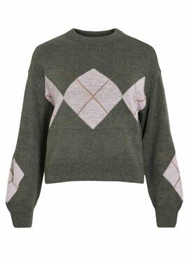 Pull Vila Viranja à losange pour femme