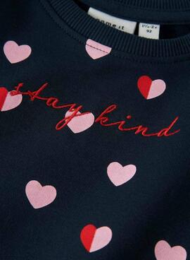 Pull long Name It Lia marine pour fille