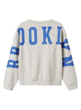 Sweat-shirt Name It Nevea gris décontracté pour fille