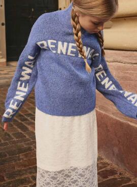 Maillot Name It Nuva bleu pour fille