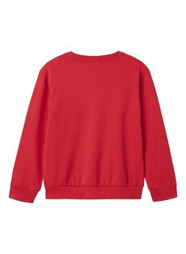 Sweat à capuche Name It Noriana rouge pour fille