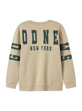 Sweat à capuche Name It Nolen Beige pour garçon