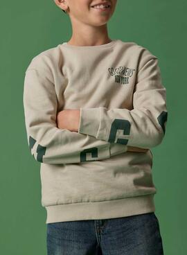 Sweat à capuche Name It Nolen Beige pour garçon