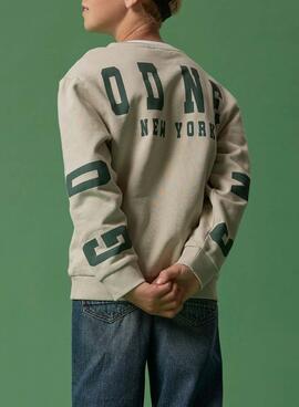 Sweat à capuche Name It Nolen Beige pour garçon