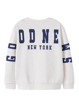 Sweatshirt Name It Nolen blanc pour garçon