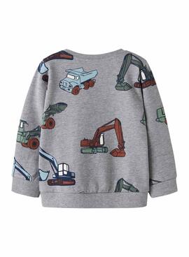 Sweat-shirt Name It Nenean gris pour garçon