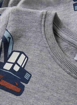 Sweat-shirt Name It Nenean gris pour garçon