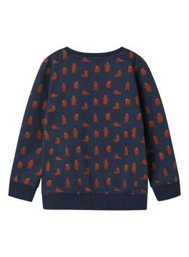 Sweatshirt Name It Nenean bleu marine pour garçon