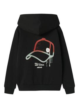Sweat à capuche Name It Notus noir pour enfant