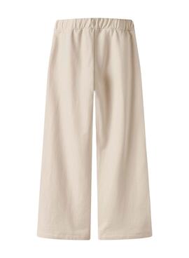 Pantalon large Name It Noriana beige pour fille
