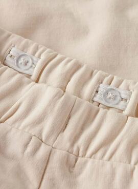 Pantalon large Name It Noriana beige pour fille