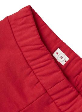 Pantalon large Name It Noriana rouge pour fille.