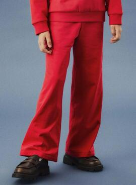 Pantalon large Name It Noriana rouge pour fille.