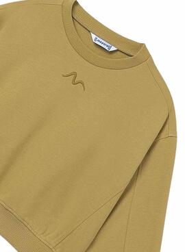 Sweat-shirt moutarde Mayoral pour fille