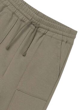 Pantalon long en velours cotele vert fille Mayoral