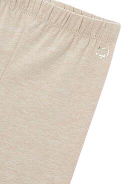 Collants basiques longs Mayoral pour fille en couleur toastée.