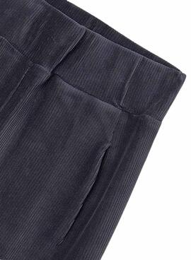 Pantalon long en velours cotele bleu pour fille de Mayoral