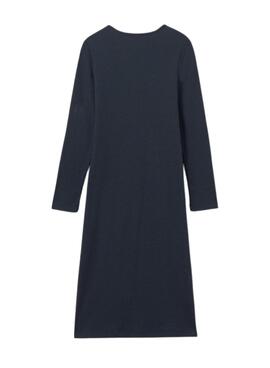 Robe Mayoral midi côtelée marine pour fille