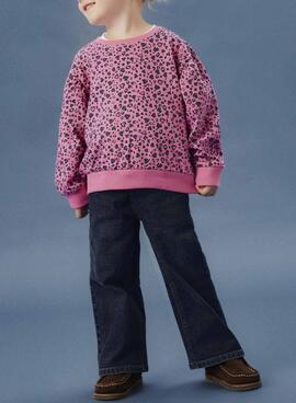 Sweat-shirt Name It Nula coeurs roses pour fille