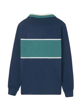 Sweat-shirt Silbon Sports polo bleu pour homme
