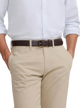 Pantalon chino Silbon Casual beige pour homme