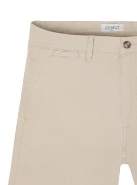 Pantalon chino Silbon Casual beige pour homme