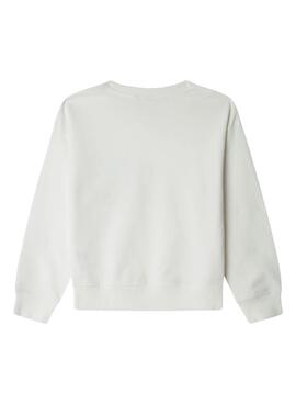 Sweat-shirt Pepe Jeans Alaia blanc pour fille